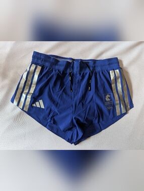 Adidas 2025 Boston Marathon Blue Running Shorts